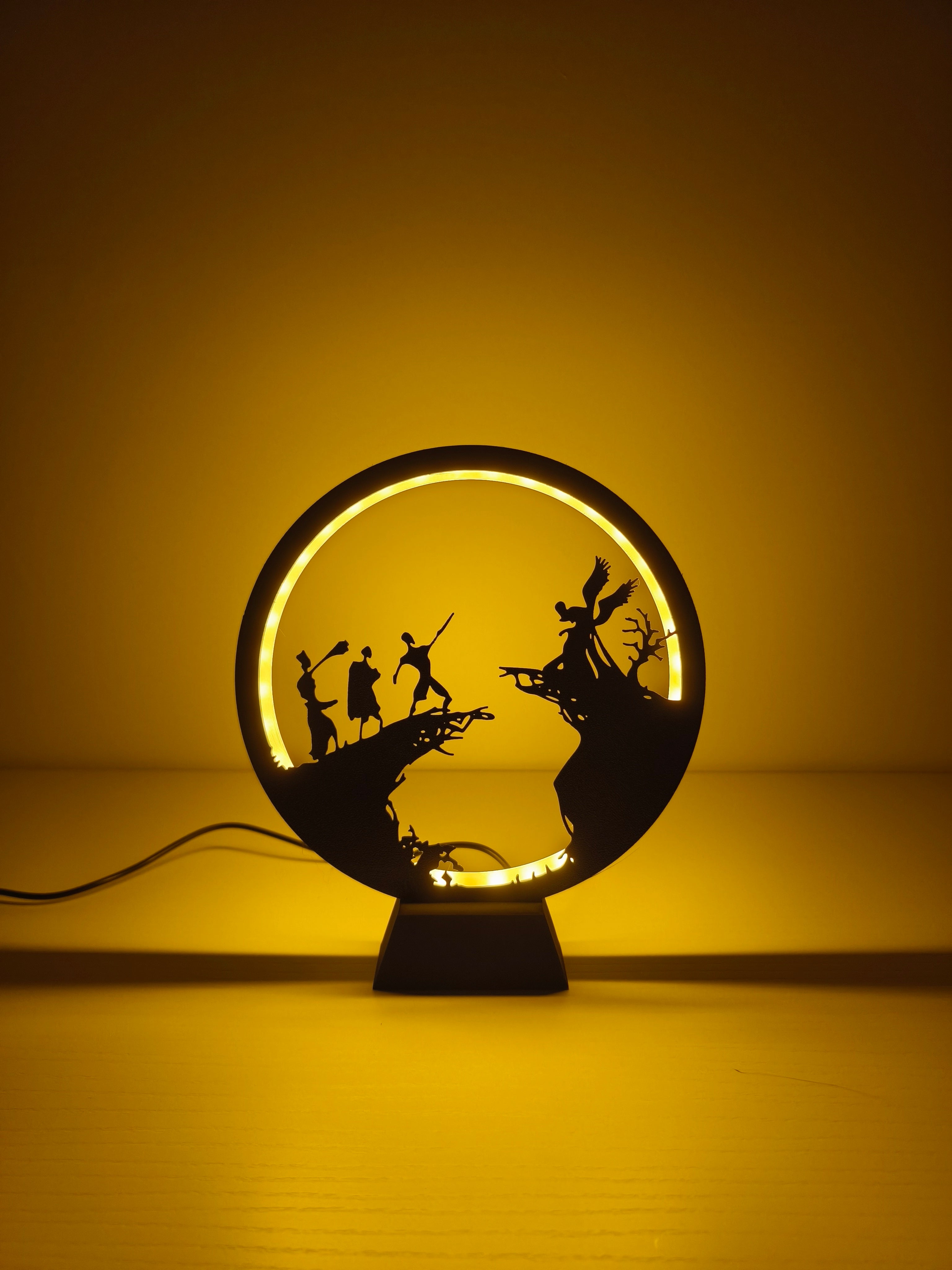 Lambadess Harry Potter Ölüm Yadigarları 'Üç Kardeşin Hikayesi' Temalı 3D LED Gece Lambası & Dekoratif Masa Lambası