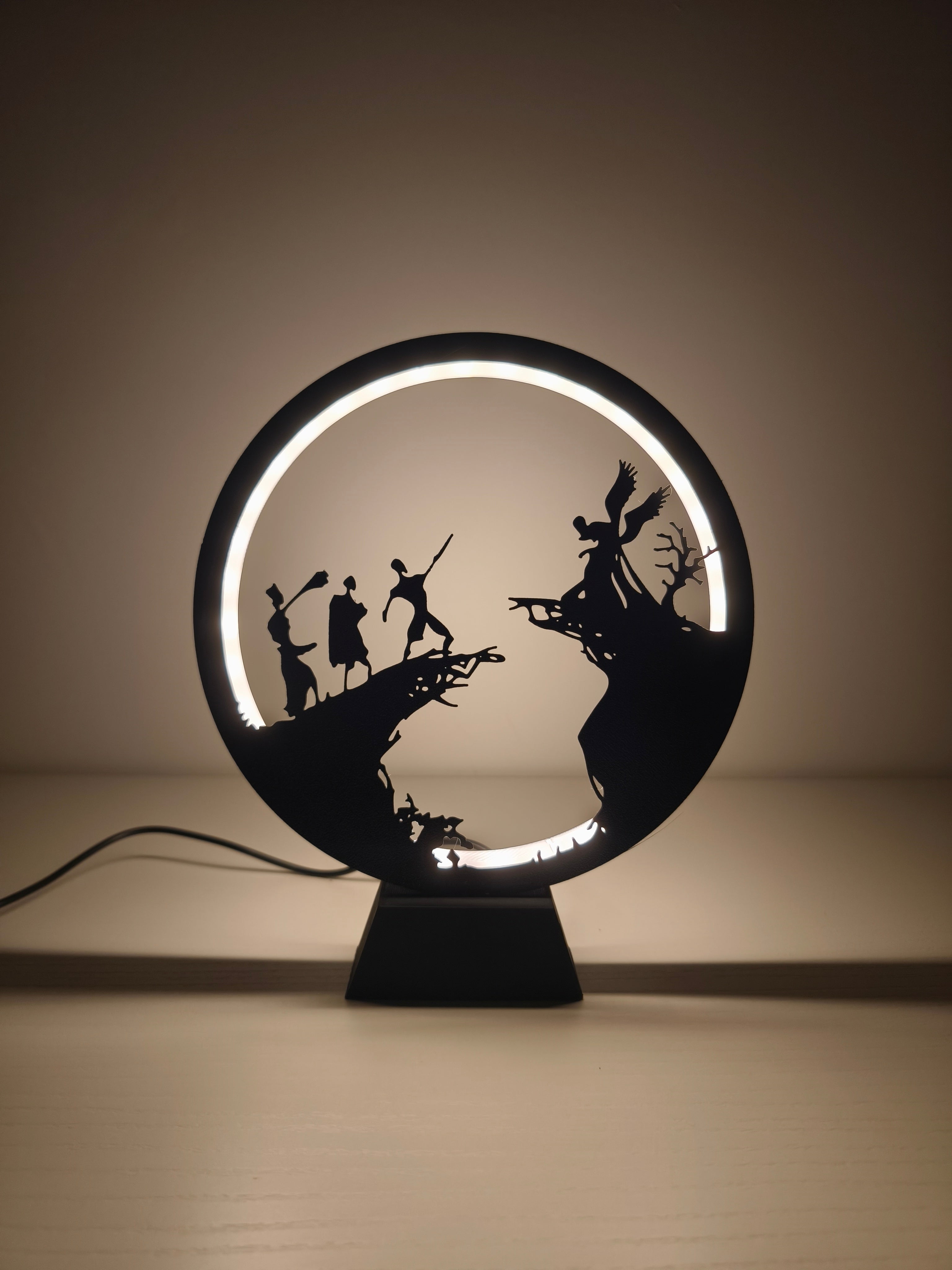 Lambadess Harry Potter Ölüm Yadigarları 'Üç Kardeşin Hikayesi' Temalı 3D LED Gece Lambası & Dekoratif Masa Lambası